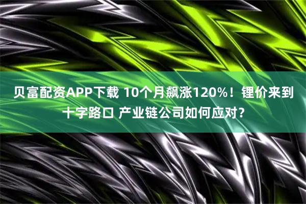 贝富配资APP下载 10个月飙涨120%!锂价来到十字路口 产业链公司如何应对?